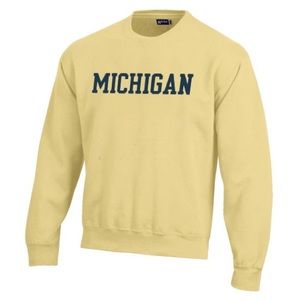 Gear University of Michigan Butter Yellow Basic Crewneck Sweatshirt